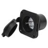 Focket Connected 15 Amp Ground Power Inlet with Flanges, 125V Coast Coast with Waterproof Covers for Electrical Connections of Boat Trailer Vehicles view 2