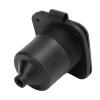 Focket Connected 15 Amp Ground Power Inlet with Flanges, 125V Coast Coast with Waterproof Covers for Electrical Connections of Boat Trailer Vehicles view 3