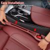 ORIBLYNT 2PCS Car Seat Gap Filler Organizer No Drop Seat Guard for Cars & SUVs | Universal Fit, Durable & Easy Install | Prevents Phone, Keys, Wallet from Falling Between Seats(Beige) view 4