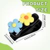 Rebvugr 2PCS Flowers Car Sun Visor Sunglass Holder, Visor Sunglasses Clip, Multifunctional Sunglasses Holder and Ticket Card Clip, Car Sunglass Organizer for Different Size Glasses (Blue/Yellow) view 2