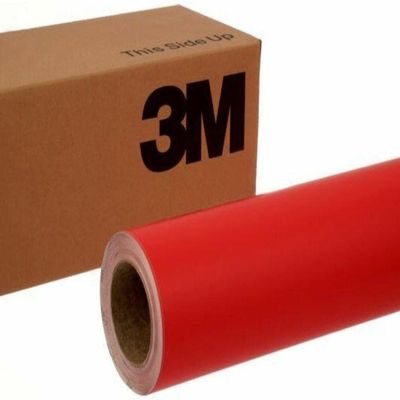 3M Automotive Vinyl Wrap Roll (Matte Red, 1/2ft x 5ft)
