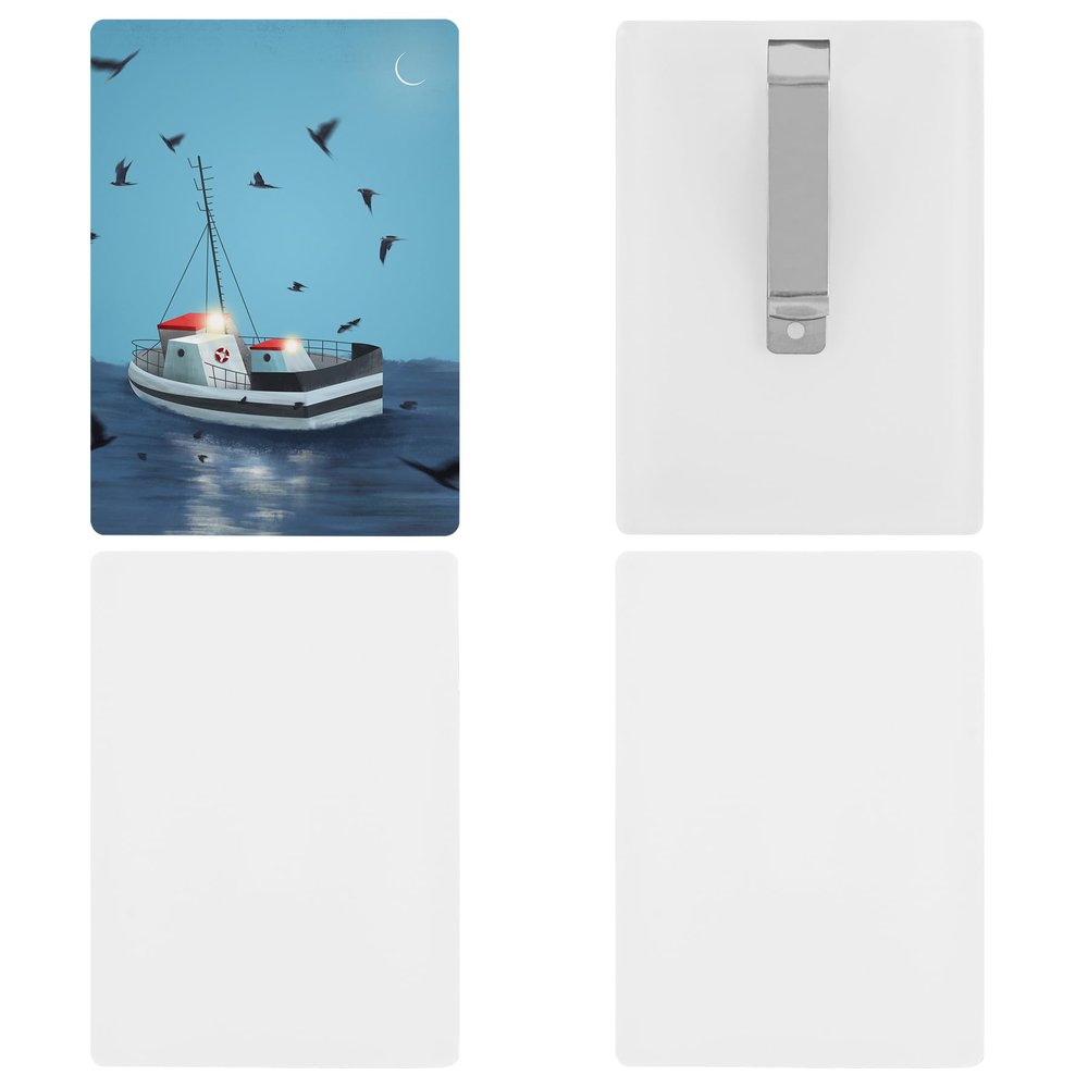 Framendino, 4 Pack Sublimation Acrylic Photo Visor Clips Blanks Heat Transfer Clip Car Accessories for DIY Crafts (Rectangle)