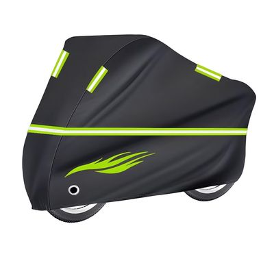 Custom Made Motorcycle Cover Compatible with Husqvarna FE 501S 2014-2015,Rainproof,dustproof,Snowproof(Black Green)