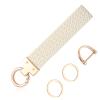 YGDMD Car Key Chain with D-ring & Keyrings,Stretchy Woven Car Keychain for Hanging Cars Keys,Stylish Key Chain for Cars Keys (White) view 1