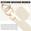 YGDMD Car Key Chain with D-ring & Keyrings,Stretchy Woven Car Keychain for Hanging Cars Keys,Stylish Key Chain for Cars Keys (White) view 3