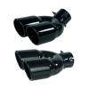 Universal 63mm Car Inlet Double Barrel Rear Exhaust Tip Tail Pipe Muffler Black Outlet Stainless Steel Car Accessories Y-shaped muffler(Silver Z) view 1