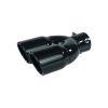 Universal 63mm Car Inlet Double Barrel Rear Exhaust Tip Tail Pipe Muffler Black Outlet Stainless Steel Car Accessories Y-shaped muffler(Silver Z) view 3