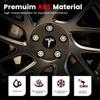Powlamks 4 PCS Car Wheel Center Cap for Tesla Model Y & Model 3, Car Hubcaps with Logo Emblem and 4 Valve Stem Caps, 2.2 in ABS Wheel Rim Cover Accessories for Tesla 18"/19" Wheel, Black & Silver view 4