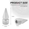 YTFRL 4 PCS Spiked Shape Tire Valve Stem Caps, Heavy Duty Leak-Proof Aluminum Spike Tire Air Covers, Universal Dustproof Valve Stem Caps Tyre Accessories for SUVs Trucks Bikes (Silver) view 2