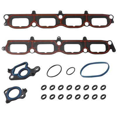 Intake Manifold Gasket Set Fit for Ford Lincoln Vehicle 2004-2014 Expedition F150 F250 F350 Super Duty 2005-2014 for Lincoln Navigator Mark LT 5.4L SOHC Vin 5 V Replace#MS96696