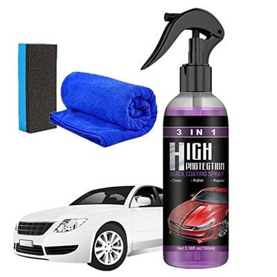 Undersunnie Car Shine,2025 Upgraded Quick Effect Coating Agent for Car, 3 in 1 High Protection Cars Coating Spray for Shine & Protection (1 PCS)