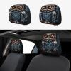 owl Car Seat Headrest Cover 2 PCS, Soft Stretchable Fabric Car Head Rest Protector Dustproof Removable Car Headrest Covers Universal Vehicle Accessories view 2