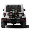 Foruidea Halloween Scary Face Pattern Spare Tire Cover with Backup Camera Hole Wheel Tire Cover Fit Trailer, RV, SUV and Many Vehicle 14inch view 1