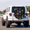 Foruidea Halloween Scary Face Pattern Spare Tire Cover with Backup Camera Hole Wheel Tire Cover Fit Trailer, RV, SUV and Many Vehicle 14inch view 2
