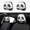Black and White Panda Car Seat Headrest Cover 2 PCS, Soft Stretchable Fabric Car Head Rest Protector Dustproof Removable Car Headrest Covers Universal Vehicle Accessories view 2