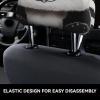 Black and White Panda Car Seat Headrest Cover 2 PCS, Soft Stretchable Fabric Car Head Rest Protector Dustproof Removable Car Headrest Covers Universal Vehicle Accessories view 4