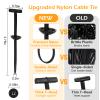 Nylon Universal Cable Tie Buckle Cable Tie Buckle Zip Tie Clips for Car Fender, Engine Cover, Mudguard Fastener, Automotive Replacement Screw Fixing, 200PCS with Clear Storage Box view 2