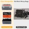 Nylon Universal Cable Tie Buckle Cable Tie Buckle Zip Tie Clips for Car Fender, Engine Cover, Mudguard Fastener, Automotive Replacement Screw Fixing, 200PCS with Clear Storage Box view 3
