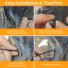 Nylon Universal Cable Tie Buckle Cable Tie Buckle Zip Tie Clips for Car Fender, Engine Cover, Mudguard Fastener, Automotive Replacement Screw Fixing, 200PCS with Clear Storage Box view 4