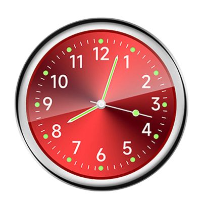 Glow in Dark Car Clocks - Quartz Dashboard Timepiece, Mini Analog Vehicle Watch | Automotive Boat Bike Replacement Sticky Back Clock, High Visibility Small for Easy Readability