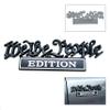 We The People 3D Full Metal Car Emblem - American Patriotic Raised Badge for Truck, Jeep, SUV - Heavy Duty Automotive Exterior Decoration (2 Pack, Black & White) view 4
