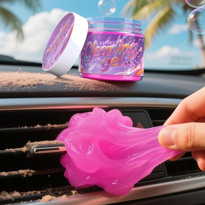 ASFSKY Car Cleaning Gel (Purple,Grape) Dust Cleaning Putty Universal Car Interior Cleaner Keyboard Dust Remover Car Slime Gifts for Men Women girl1 pack