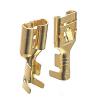 XZZQDZSWMN 10/20/50Pcs Cable Lugs Set Flat Sleeves Brass Crimp Electrical Cable Connectors Back Opening 6.3mm for Car Motorcycle(50PCS) view 1