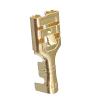 XZZQDZSWMN 10/20/50Pcs Cable Lugs Set Flat Sleeves Brass Crimp Electrical Cable Connectors Back Opening 6.3mm for Car Motorcycle(50PCS) view 4