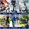 Cup Holder for Bike, Wheelchair and Scooter, Water Bottle Holder for Bicycle, Walker, Stroller, Utv, ATV eBike and Beach, Universal Drink Holder Accessories with Strap and Net Pocket - Black view 2