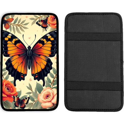 Car Console Cover 12.8X7.6 Inches, Gray Camo Print for Outdoor Car Interior & Hunting Trip Decor Car Accessories for Men, Black Car Accessories, Truck Accessories