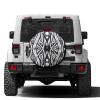 Foruidea Tribal Abstract Seamless Pattern Spare Tire Cover with Backup Camera Hole Wheel Tire Cover Fit Trailer, RV, SUV and Many Vehicle 13inch view 1