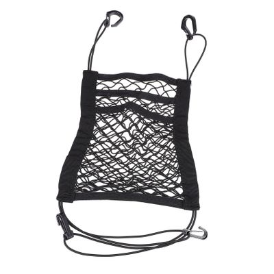 Kichvoe Elastic Car Seat Storage Net Organizer Stretch Mesh Pocket Holder for Purse and Phone Backseat Barrier for Pets Easy Installation Between Front Seats Multipurpose Car Storage