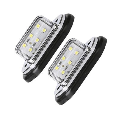 ADOCARN 2pcs License Plate Light for Cars Utvs Trailers Vehicle Marker Lights with Flexible Voltage Enhanced Visibility White Taillights for Automotive Use