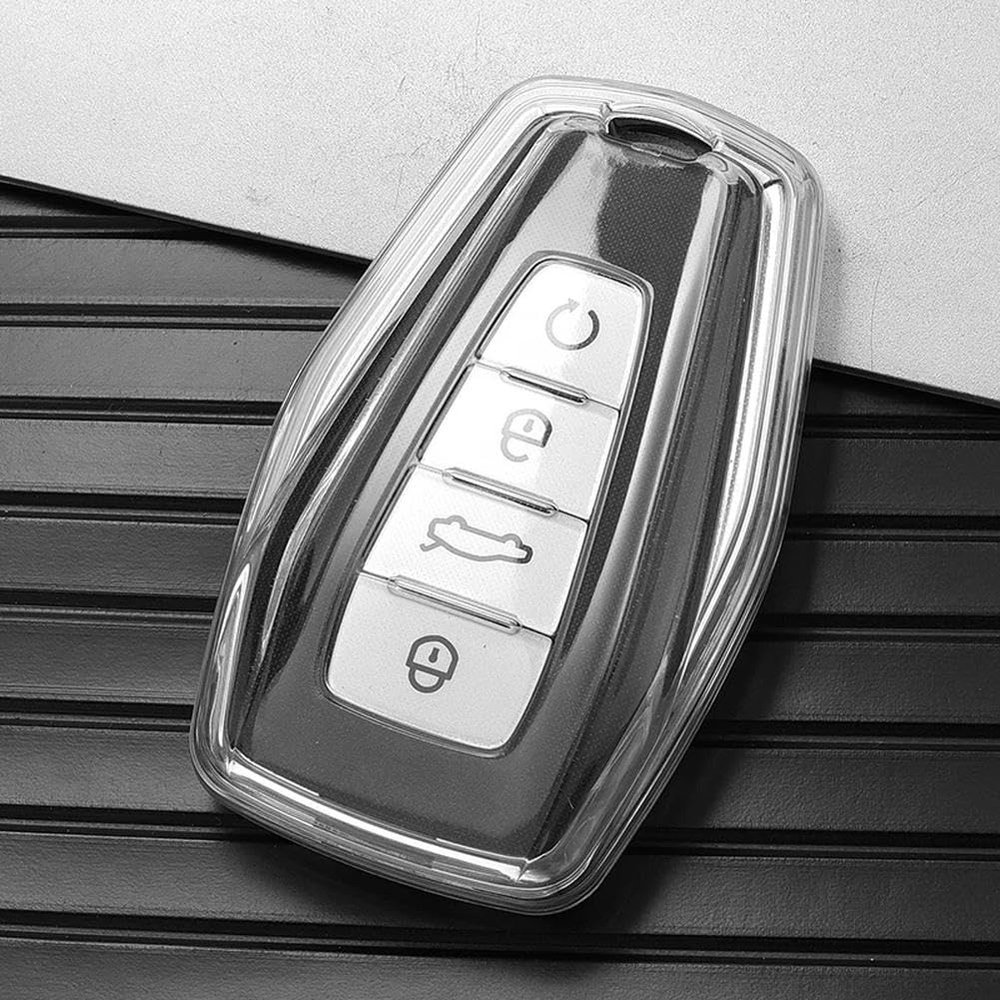Soft TPU Car Key Cover Case, for Geely Coolray X6 X7 EX7 Geometry C Emgrand Global Kulrey Hawk GX7 Okavango NL3 SUV GT GC9