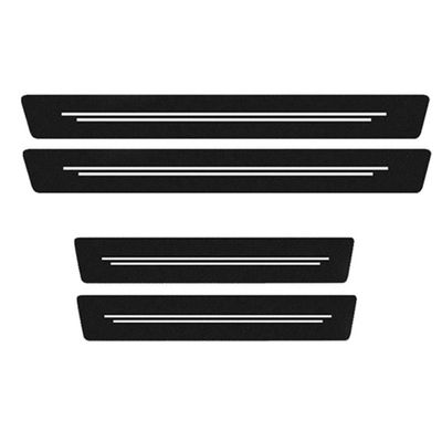 4pcs Car Door Sill Protector for Lincoln Nautilus 2024-2025,Welcome Pedal Protector Cover,Reflective 4d Carbon Fiber Sticker,4pcs Carbon Fiber Door Sill Protector