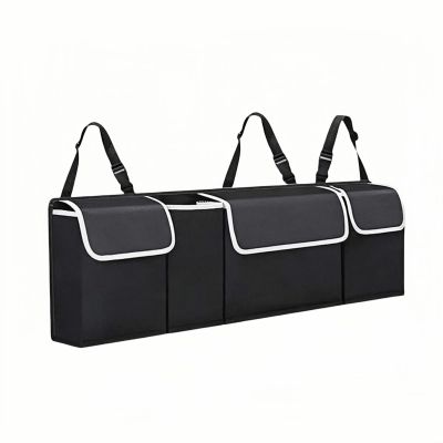 ZBBZBB Trunk Organizer for Benz C Class(4door) 2007-2014, Vehicle Backseat Hanging Cargo Organization Storage Bag Collapsible Rear Seat Organizer