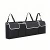 ZBBZBB Trunk Organizer for Benz C Class(4door) 2007-2014, Vehicle Backseat Hanging Cargo Organization Storage Bag Collapsible Rear Seat Organizer view 1