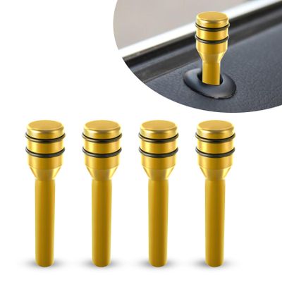 4PCS Car Lock Knobs, Aluminum Alloy Door Lock Cover Decor, 1.93" x 0.47" Door Lift Bolt Auto Inner Door Pull Pins, Universal Car Accessories Automotive Door Lock Switches for Most Cars, Trucks