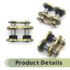 Opuweiy 4 PCS 520 HV Chain Master Link, Chain Connecting Links with Rubber Sealing O-ring, Heavy Duty Manganese Steel Oil Seal Latch, Universal for Most Motorcycles Dirt Bike (Gold) view 3