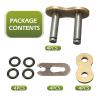 Opuweiy 4 PCS 520 HV Chain Master Link, Chain Connecting Links with Rubber Sealing O-ring, Heavy Duty Manganese Steel Oil Seal Latch, Universal for Most Motorcycles Dirt Bike (Gold) view 4