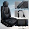 SOUIPA Car Seat Covers 2 Seats Fit for MINI Countryman 2013-2024 2025,Waterproof Leather Seat Covers,Airbag Compatible,Car Seat Protectors Interior Sets(Front Set,Black&Blue) view 4
