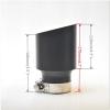 Tail Pipe Matte Black Stainless Steel Car Accessories Muffler Tip Exhaust Pipe Universal Nozzle for F10 Golf Car Exhaust Tip view 2