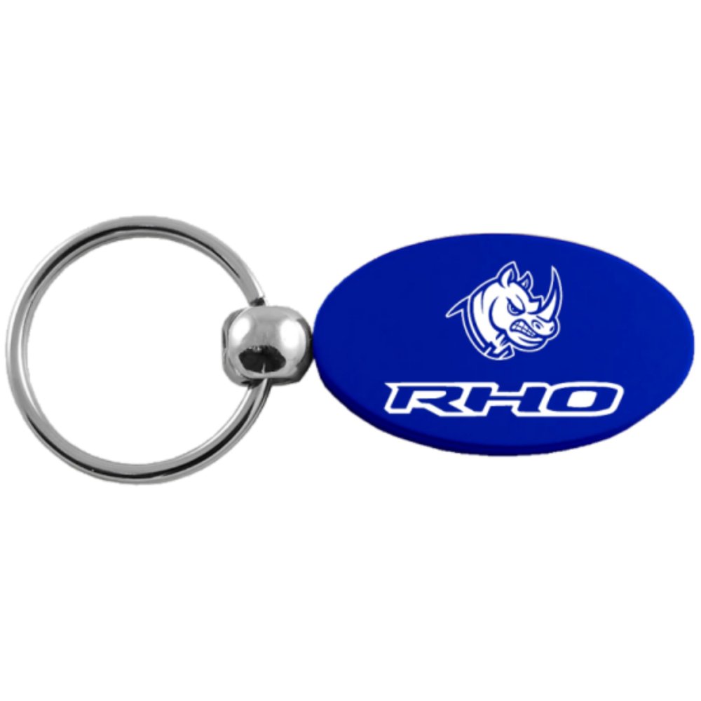 AU-TOMOTIVE GOLD, INC. Officially Licensed Oval Key Chain for Ram RHO Head (Blue)