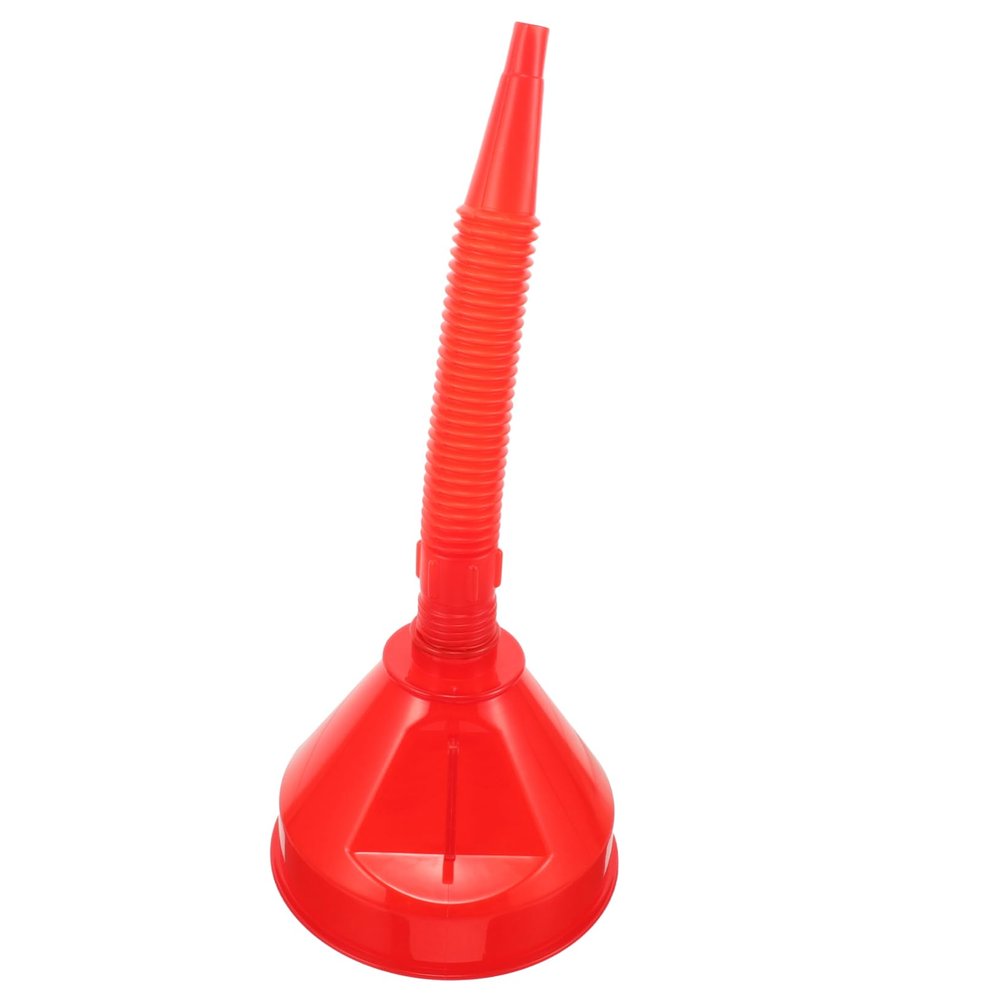 Mobestech Thick Plastic Long Funnel with Filter Large Spill Gas Tank Funnel for Cars Motorcycles Boats Automotive Fuel Transfer Tool