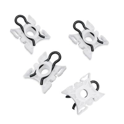Dogary 4 PCS Window Regulator Slider Clip, Window Glass Adjustment Sliding Jaw Pivot Buckle, One-piece Aperture Glass Lift Regulator Parts, Universal for Cars Repair Accessories (White)