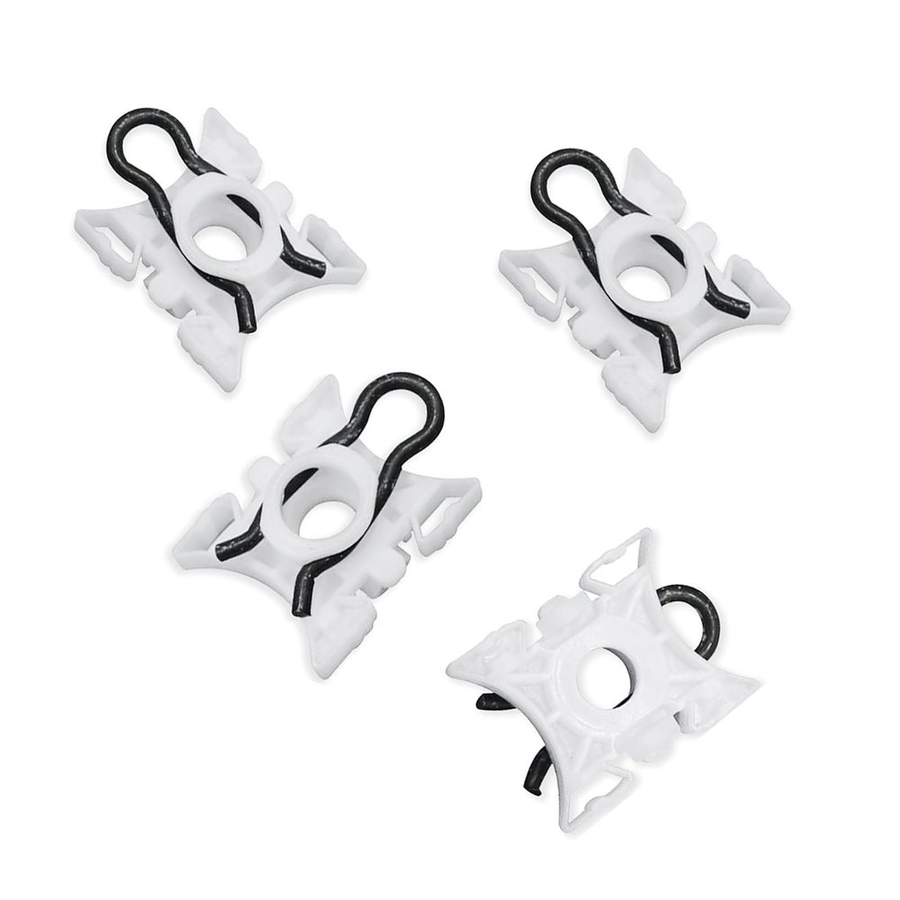 Dogary 4 PCS Window Regulator Slider Clip, Window Glass Adjustment Sliding Jaw Pivot Buckle, One-piece Aperture Glass Lift Regulator Parts, Universal for Cars Repair Accessories (White)