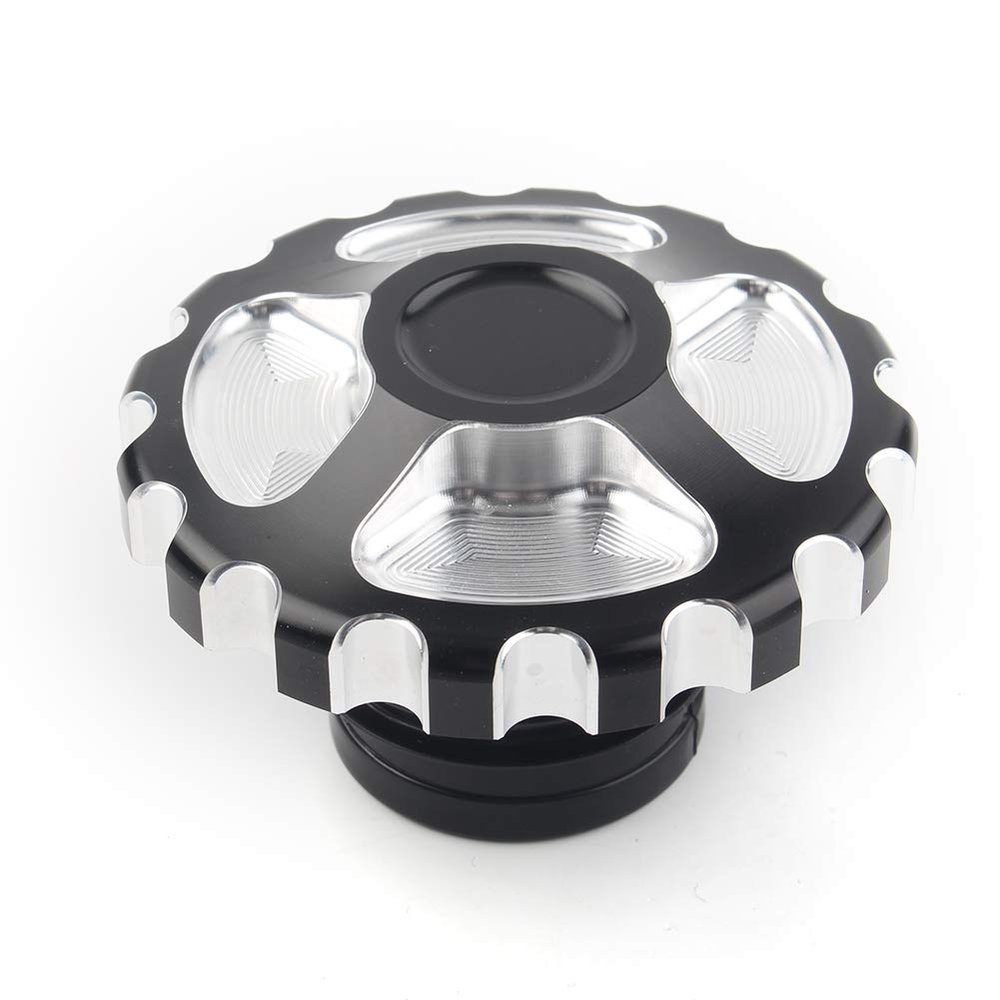 Cnoula11 Scooter Parts Oil Gas Tank Cover Accessories for Harley For Sportster XL883 XL1200 48 Dyna For Touring For Softail 1994-2017, Black
