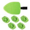 eFuncar 5 Pack Microfiber Pads, Replacement Heads Cover, Windshield Cleaner Tools, Washable & Reusable Triangle Pads, Fit for Window Reach Tool, Handle Not Included (Green) view 1