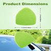 eFuncar 5 Pack Microfiber Pads, Replacement Heads Cover, Windshield Cleaner Tools, Washable & Reusable Triangle Pads, Fit for Window Reach Tool, Handle Not Included (Green) view 4