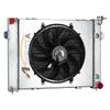 ASCIUTTA 1 Row Aluminum Radiator Shroud Fan for 1993-1997 Jeep Grand Cherokee Laredo Orvis 5.2L V8 1994 1995 1996 with 16" Fans view 1